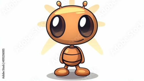 A quirky alien clipart, perfect for all your crafting needs. Bring a touch of whimsy to your digital designs photo