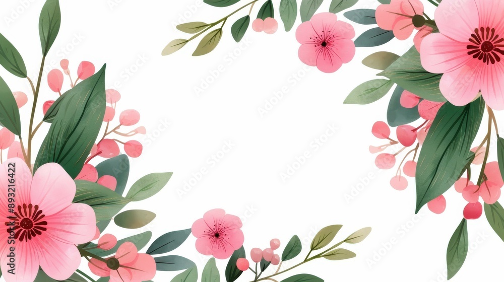 Obraz premium A stunning bouquet of delicate watercolor flowers, perfectly isolated on a clean background, showcasing vibrant colors and intricate details.