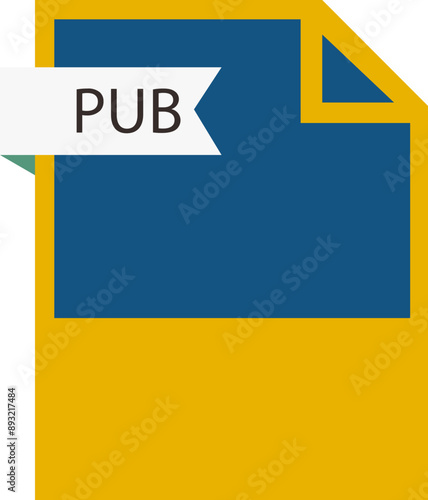 PUB   File format icon roe color fill