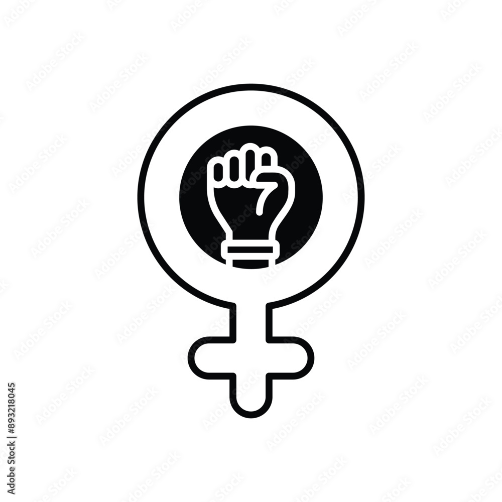 Women Empowerment Fist vector icon Women Empowerment Fist vector icon