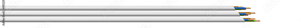 drei Stromkabel, Querschnitt