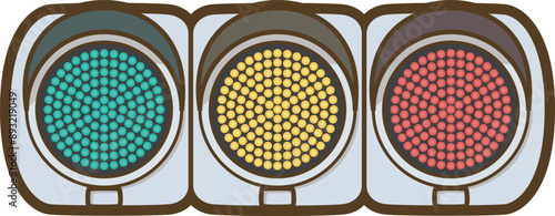 LED式交通信号機（全点灯）