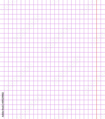 Square grid paper with purple color horizontal lines. Can be used for school, textures, notebook, diary