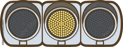 LED式交通信号機（黄信号）