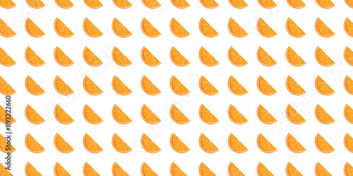 Fresh Orange slice of half pattern design vector