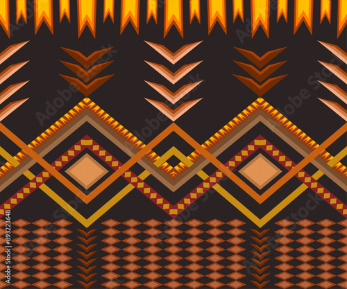 Brown Native American  pattern design for background or wallpaper and clothing .