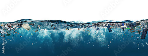 Ocean pollution cut out