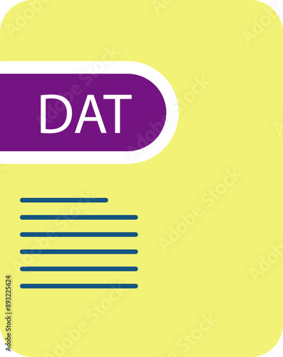 DAT  File icon deep and minimal