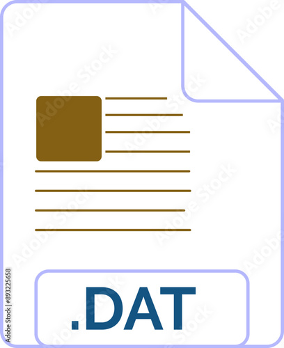 DAT  File icon little lines outline