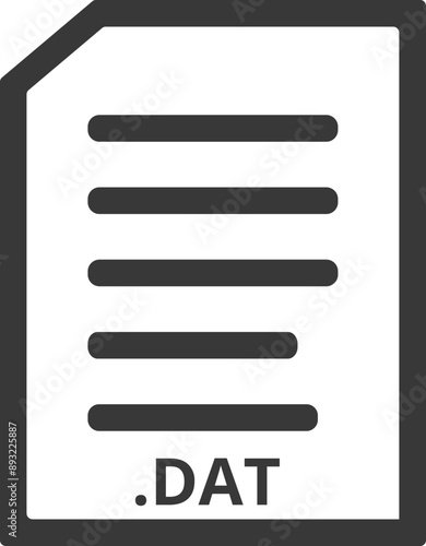 DAT  line document icon