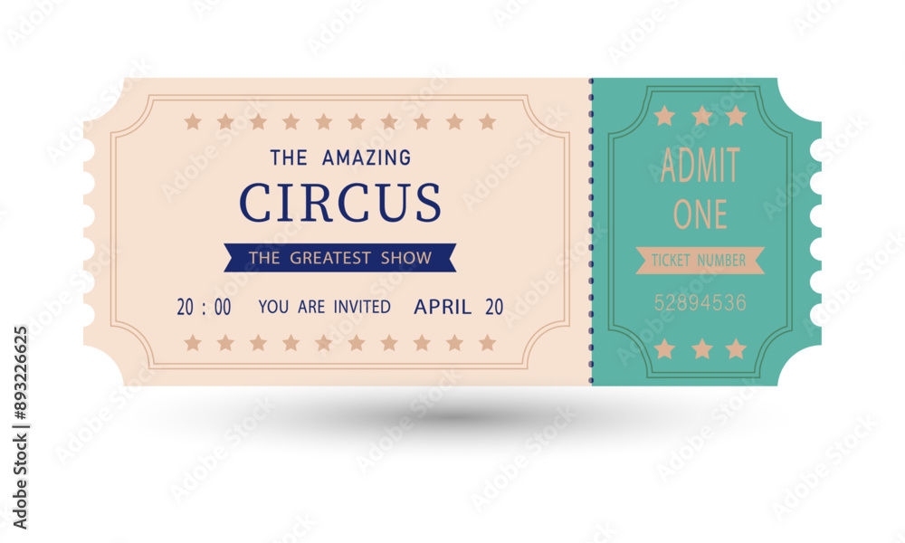 Ticket isolated on white background. Ticket isolated on white background.