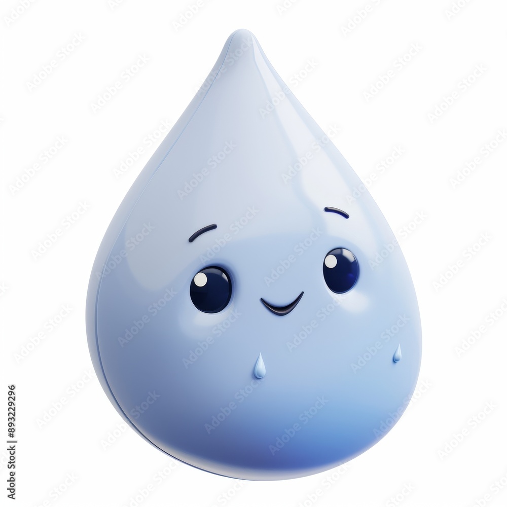 cute raindrop icon on white background cute raindrop icon on white background