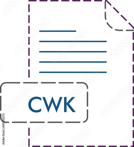 CWK   File format icon rounded outline photo