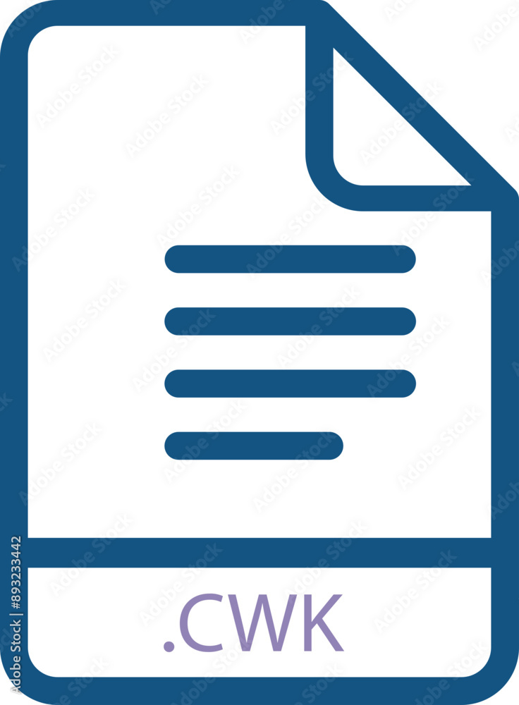 CWK File minimal icon with symbol CWK File minimal icon with symbol