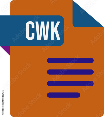 CWK   File icon with dark ciolor and folded doc photo