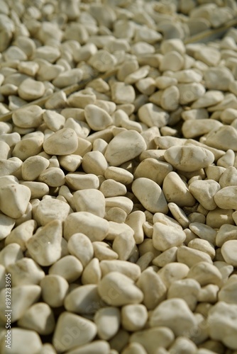 natural gray river stone pebbles stone background.