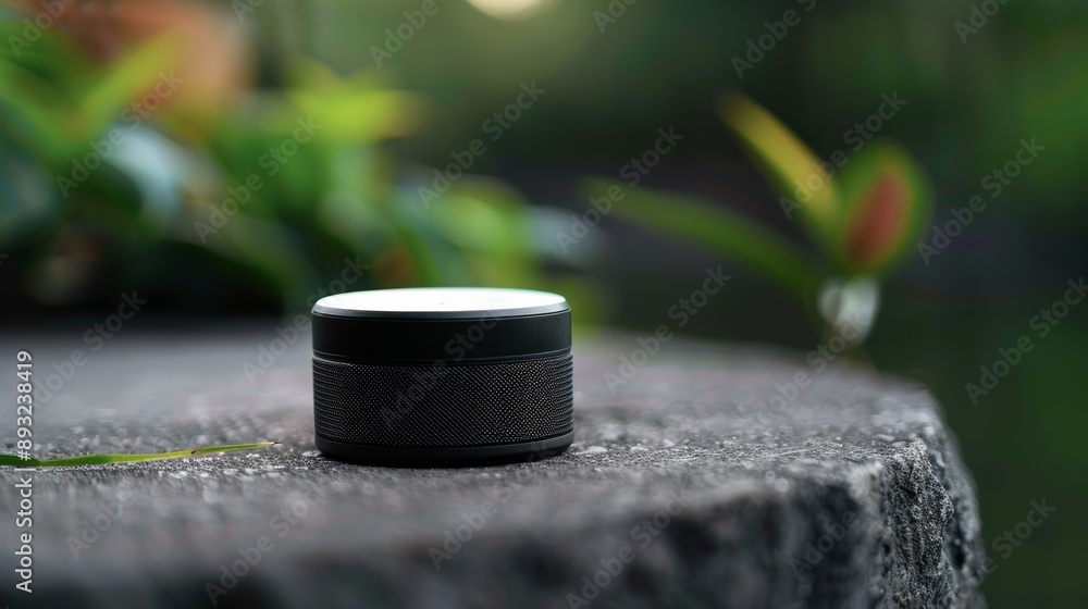 Photos of black mini portable wireless bluetooth speaker for listening to music Photos of black mini portable wireless bluetooth speaker for listening to music