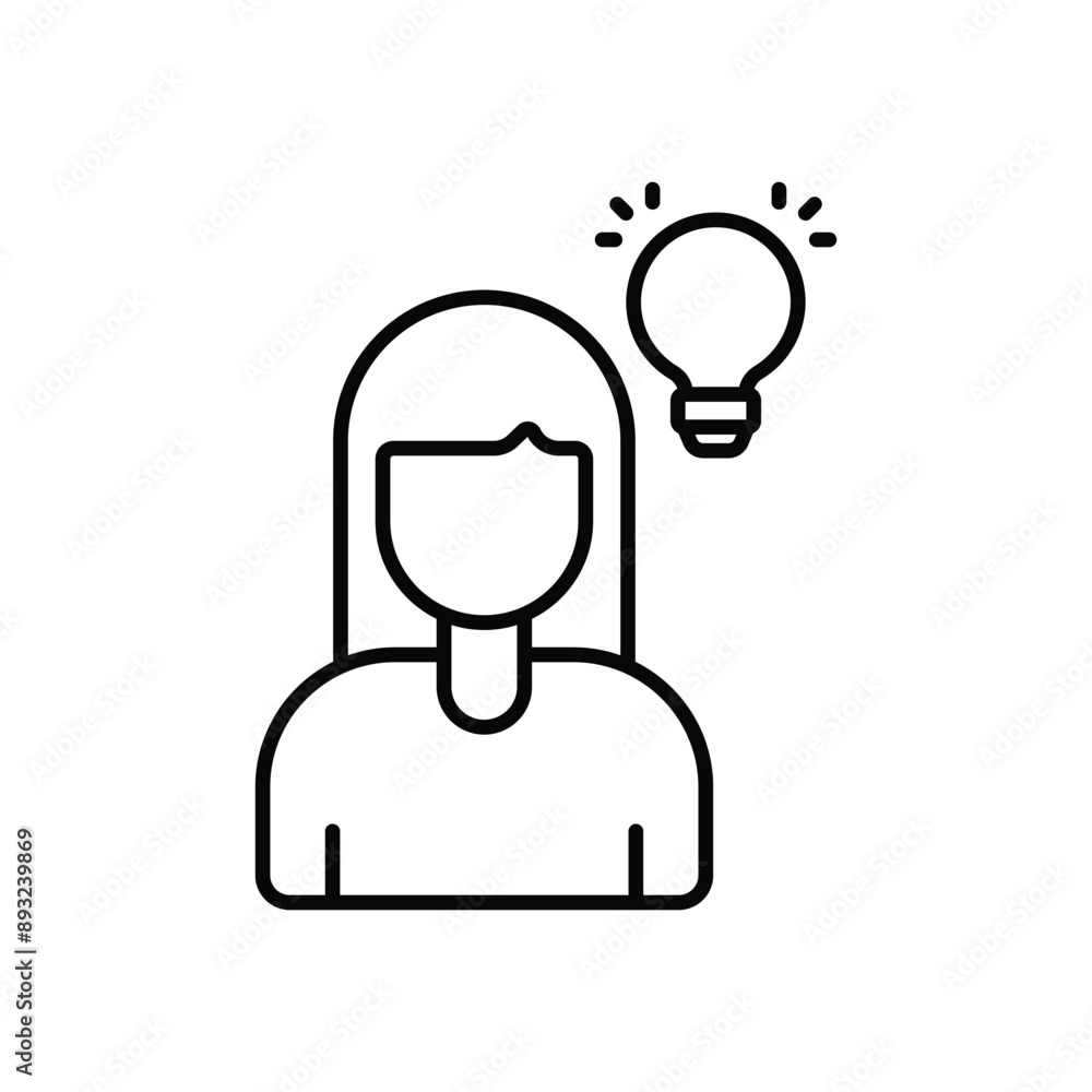 Inspirational Woman vector icon Inspirational Woman vector icon