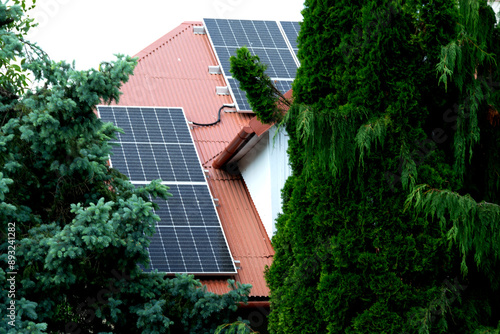 Installing a Solar Cell on a Roof.