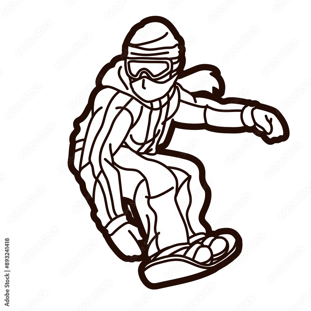 Snowboard Player Action Extreme Sport Snowboarder Pose Cartoon Graphic Vector Snowboard Player Action Extreme Sport Snowboarder Pose Cartoon Graphic Vector
