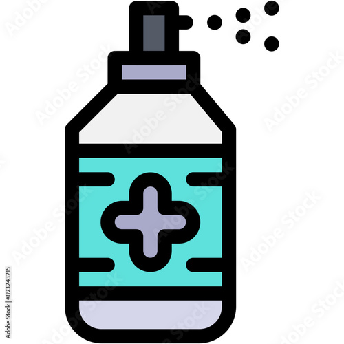 sanitizer, hand wash, spray, alcohol gel, hand sanitizer Icon