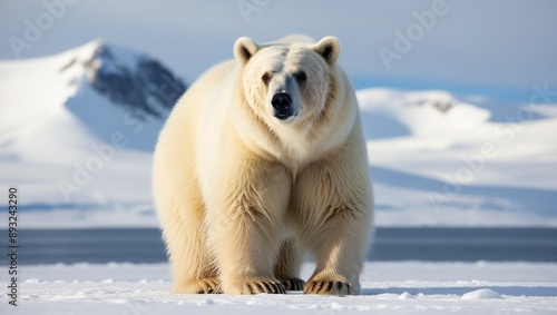 polar bear in the snow