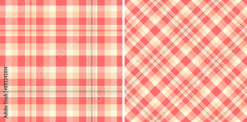 Check fabric texture of plaid vector background with a tartan pattern seamless textile. Set in happy colors in thanksgiving fashion for a cozy celebration.