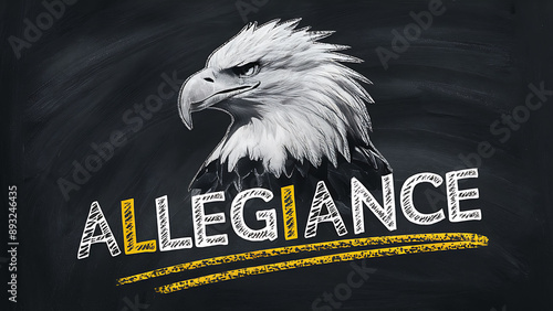 Illustration of the word allegiance