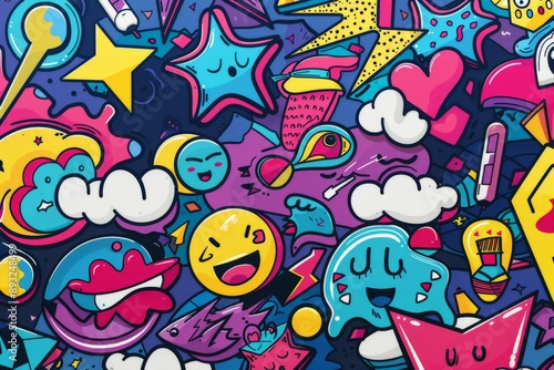cartoon symbols and icons