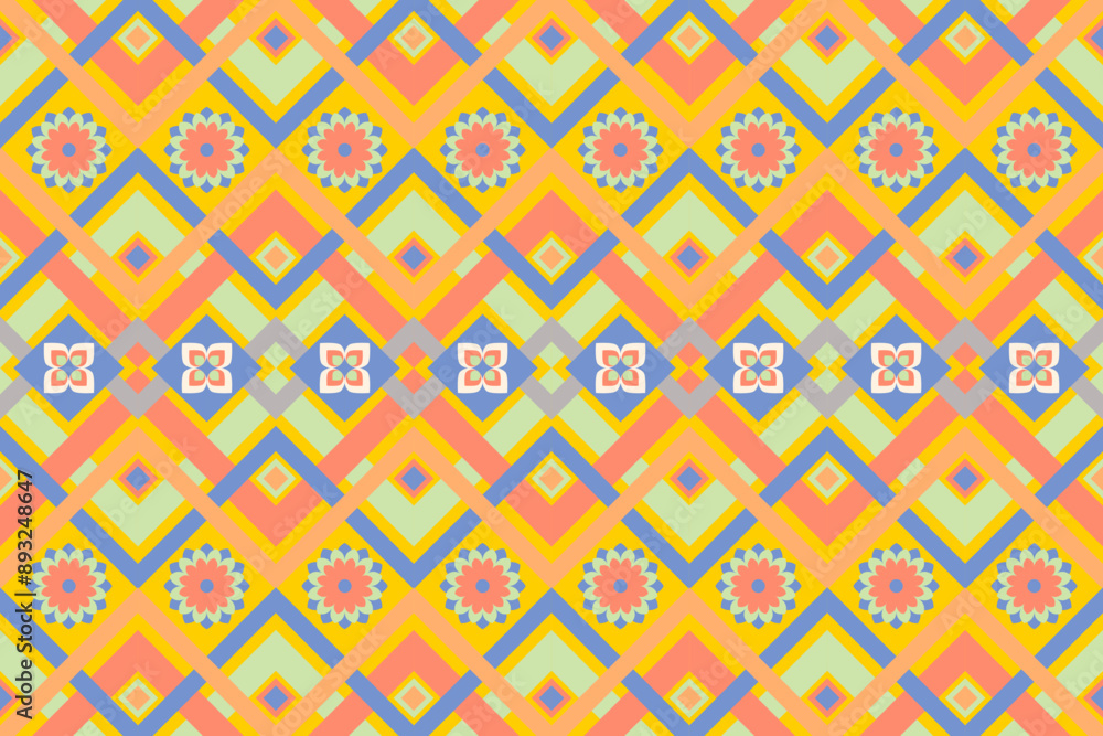 Abstract geometric ethnic seamless pattern. Geometric ethnic pattern fabric style. Geometric ethnic pattern design for clothing, textile, wrapping, background, wallpaper, carpet, embroidery Abstract geometric ethnic seamless pattern. Geometric ethnic pattern fabric style. Geometric ethnic pattern design for clothing, textile, wrapping, background, wallpaper, carpet, embroidery