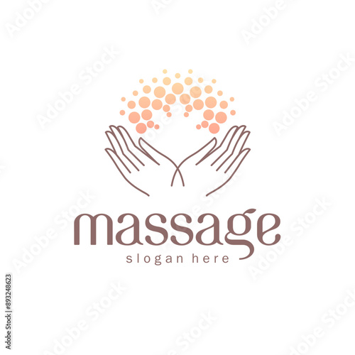 Massage vector logo design temlate.