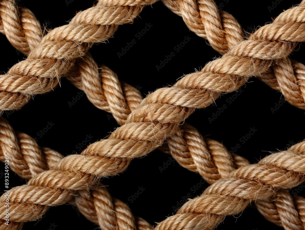 Intricate pattern of braided rope Intricate pattern of braided rope