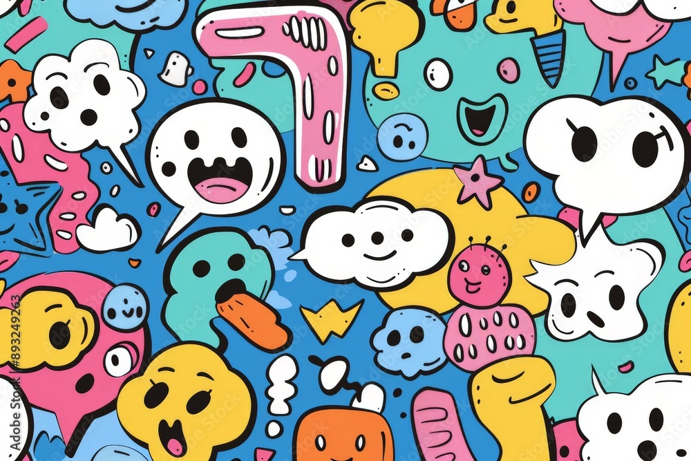 doodle style speech bubbles doodle style speech bubbles