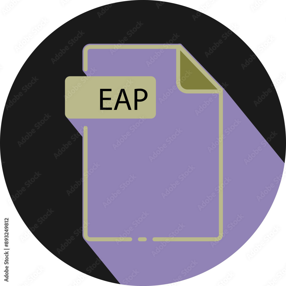 EAP File fomat minimal icon with circle outside EAP File fomat minimal icon with circle outside