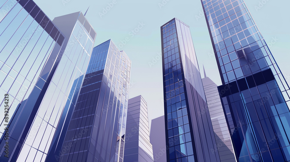 A futuristic skyscraper with a sleek, reflective glass facade rising against a clear blue sky, showcasing modern urban architecture and advanced design A futuristic skyscraper with a sleek, reflective glass facade rising against a clear blue sky, showcasing modern urban architecture and advanced design