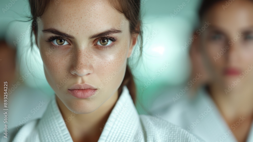 Thoughtful young woman with freckles Thoughtful young woman with freckles