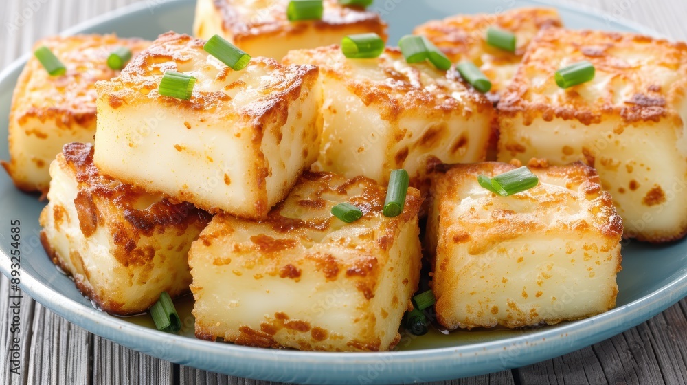 Delicious baked potato casserole with cheese and green onions Delicious baked potato casserole with cheese and green onions
