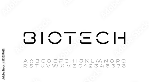 Technology font, digital cyber alphabet made futurism style, letters A, B, C, D, E, F, G, H, I, J, K, L, M, N, O, P, Q, R, S, T, U, V, W, X, Y, Z and numerals 0, 1, 2, 3, 4, 5, 6, 7, 8, 9 space style