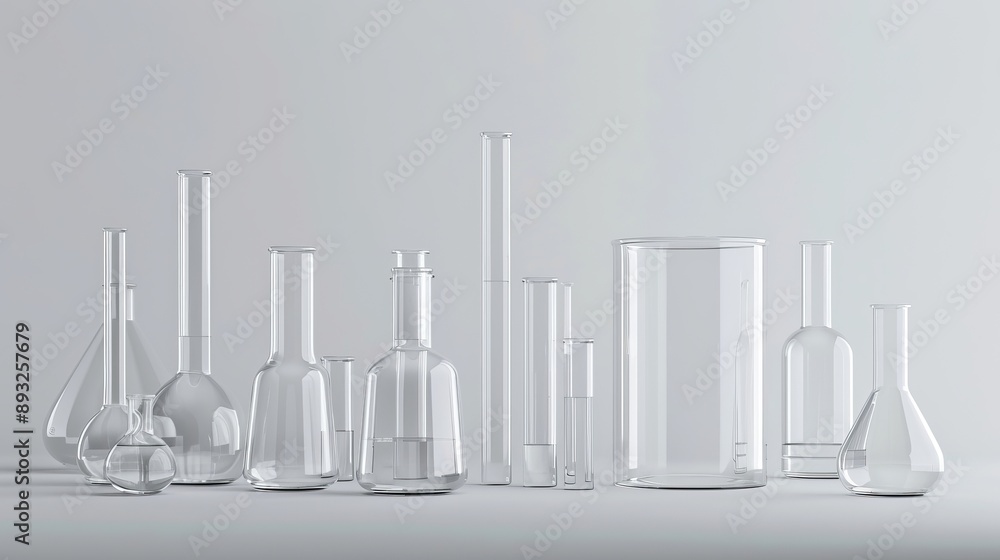 Test tubes for experiments on a clean white background. Test tubes for experiments on a clean white background.