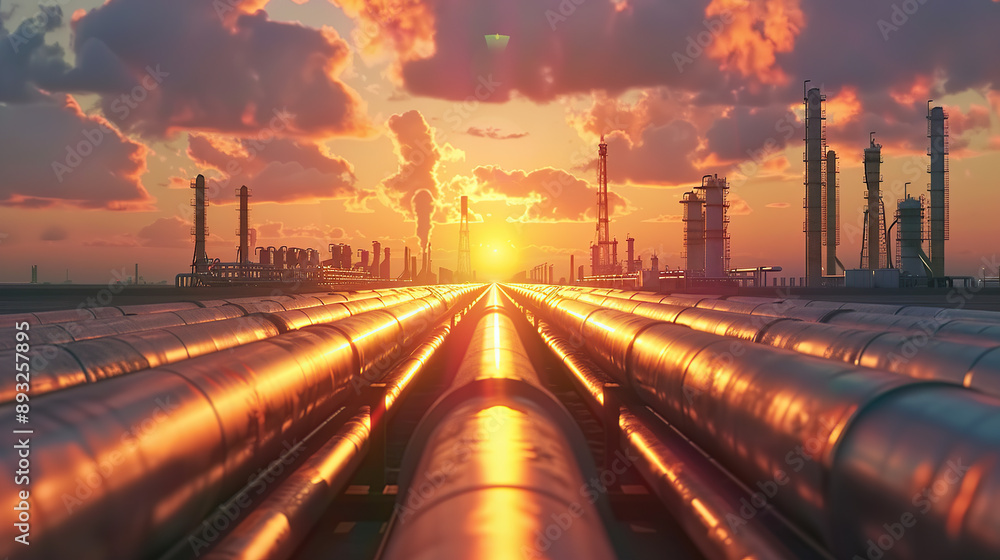 The oil pipeline of the refinery The oil pipeline of the refinery