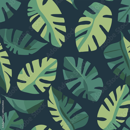 minimalist flat design of vector illustration of montserrat leaf