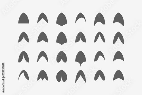 Arrow head, bullet vector set collection