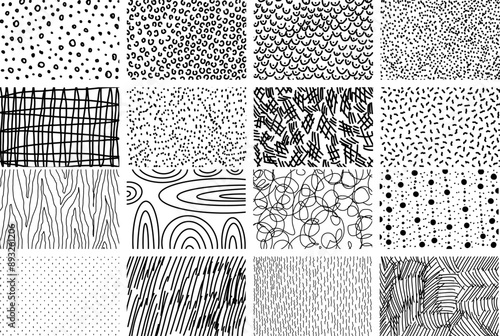 Sprinkle crosshatch vector patterns background set. Donut pattern for celebration design. Doodle sketch vector illustration. 