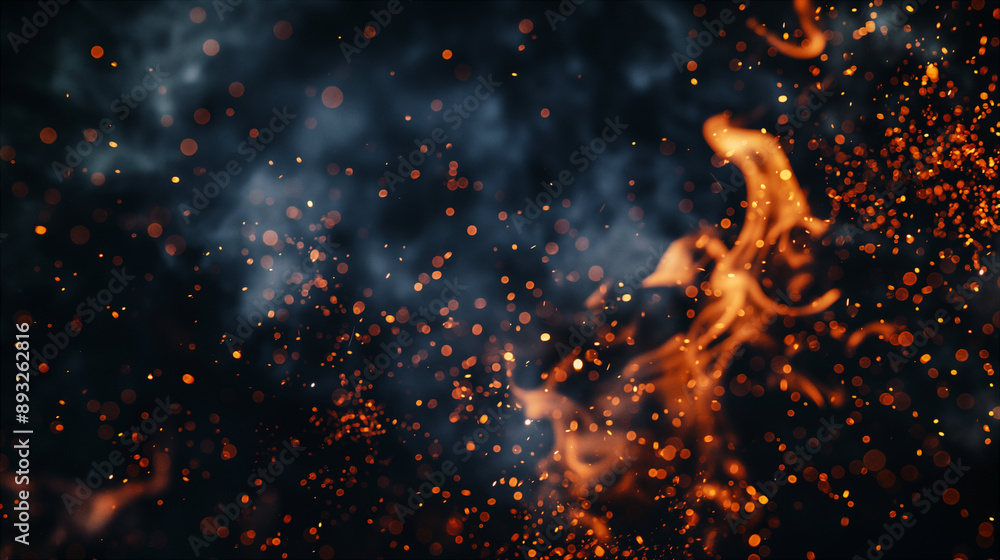 Fire Embers and Smoke. Generative AI Fire Embers and Smoke. Generative AI