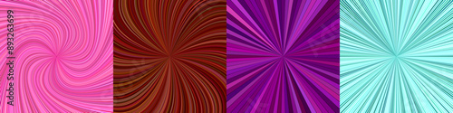 Abstract geometric ray burst background set
