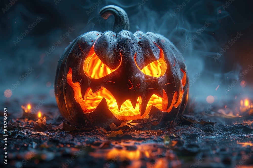 3d scary pumpkin background 3d scary pumpkin background