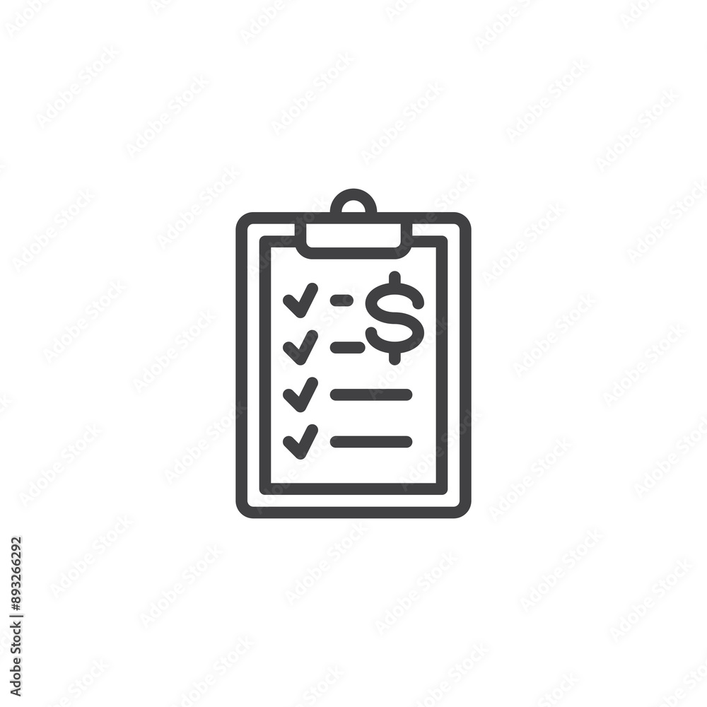 Expense Tracking line icon Expense Tracking line icon