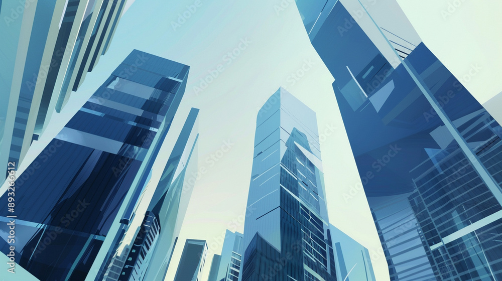 A futuristic skyscraper with a sleek, reflective glass facade rising against a clear blue sky, showcasing modern urban architecture and advanced design A futuristic skyscraper with a sleek, reflective glass facade rising against a clear blue sky, showcasing modern urban architecture and advanced design