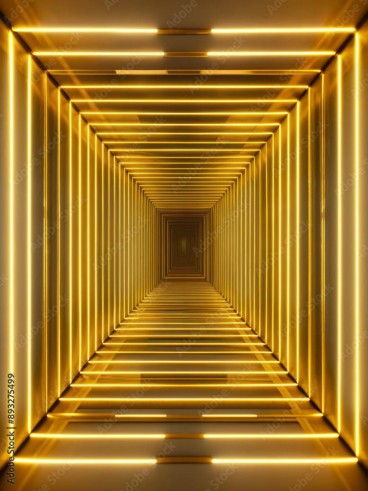 Obraz premium ‭ Abstract neon lines background, glowing lines on a dark background creating geometric‬ ‭ patterns, futuristic and vibrant‬