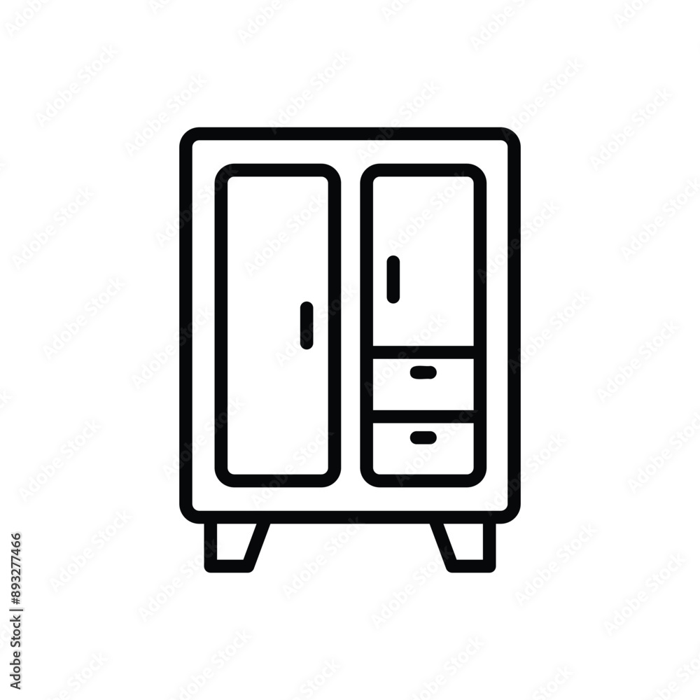 Bedroom closet vector icon Bedroom closet vector icon